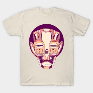 Peach African Mask No 3 T-Shirt